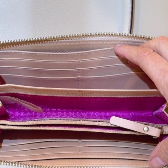 Kate Spade Parchment Large Serena Satchel w/matching wallet - Picture 4 of 4